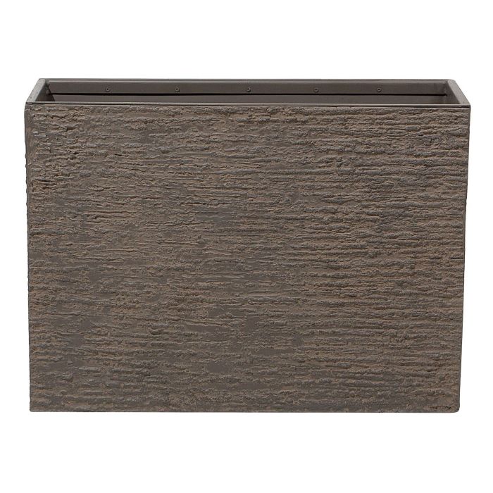 Rectangular Plant Pot 29 x 70 x 50 cm Brown EDESSA