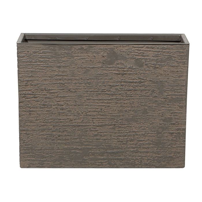 Rectangular Plant Pot 25 x 60 x 45 cm Brown EDESSA