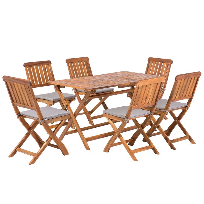 6 Seater Acacia Wood Garden Dining Set CENTO