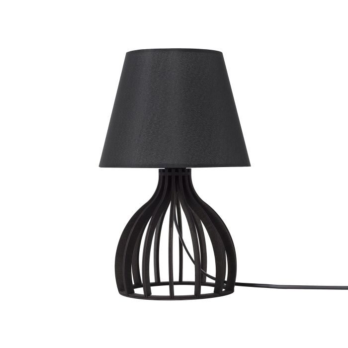 Wooden Table Lamp Black AGUEDA