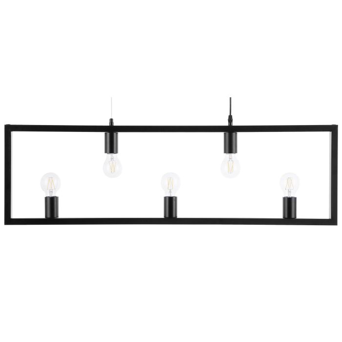 Metal 5 Light Pendant Lamp Black BAYAS