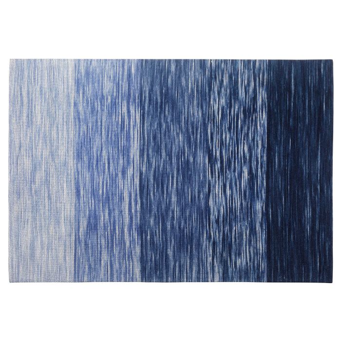 Wool Area Rug 140x200cm Blue