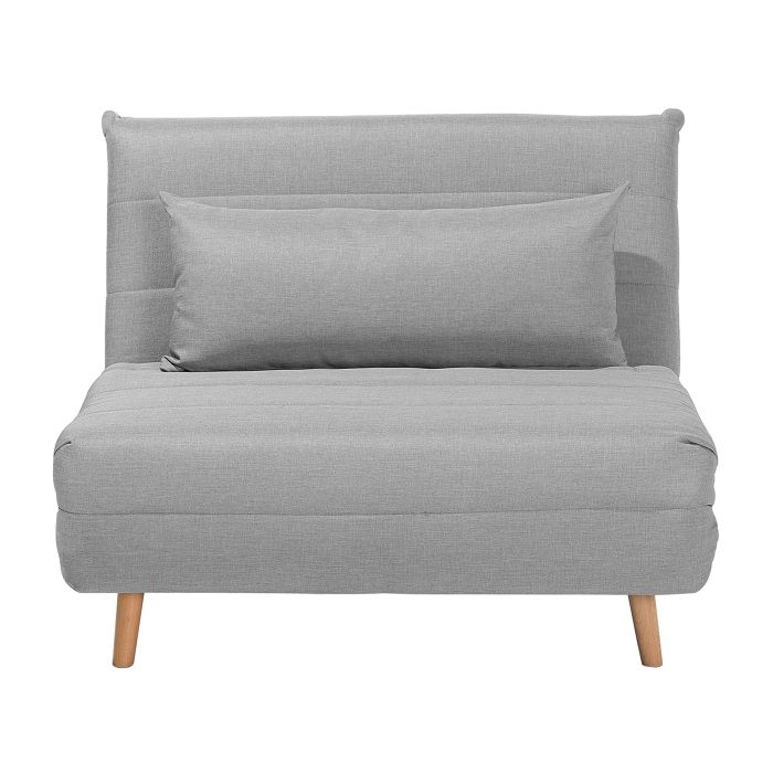 Fabric Single Sofa Bed Grey SETTEN