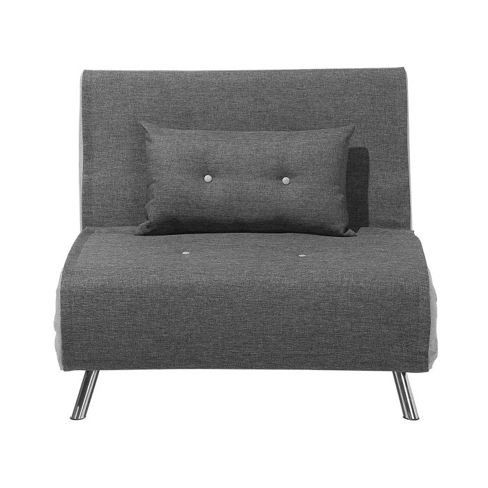 Fabric Single Sofa Bed Grey FARRIS