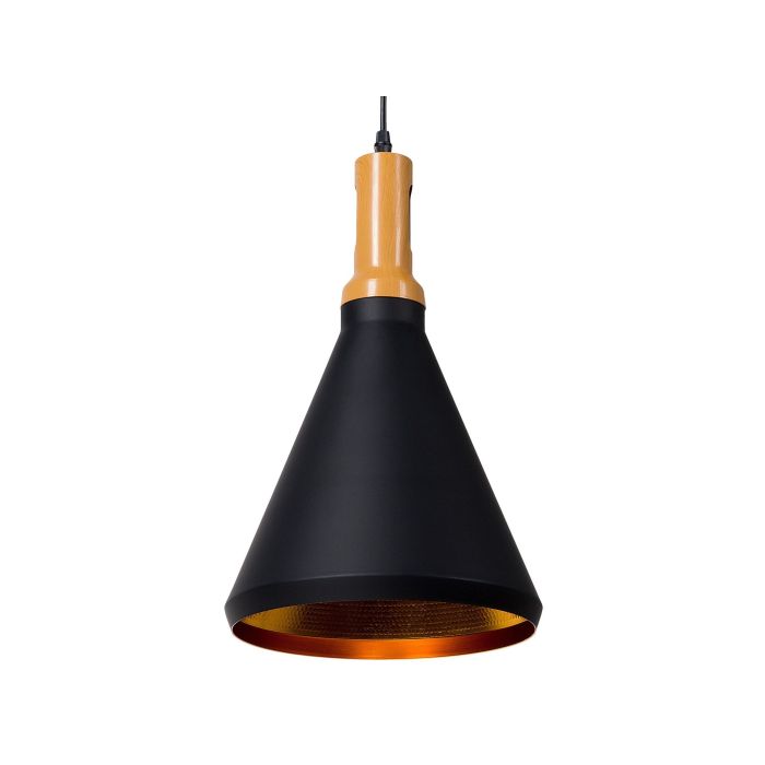 Metal Pendant Lamp Black MACKENZIE