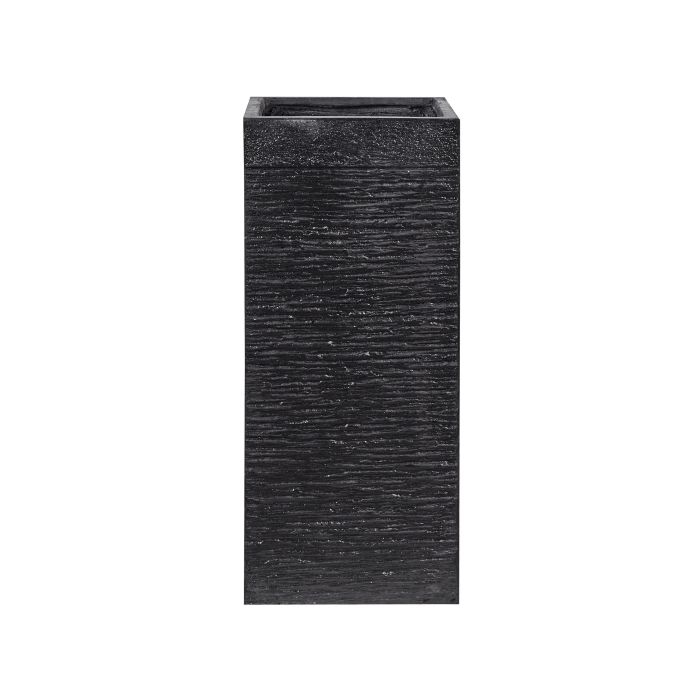 Plant Pot Fibre Clay Black 26 x 26 x 60 cm DION