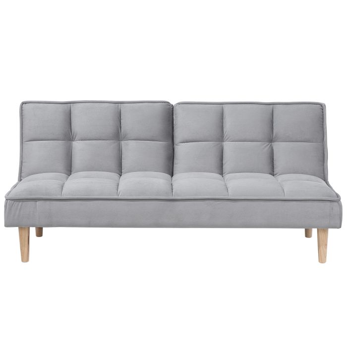 Fabric Sofa Bed Light Grey SILJAN