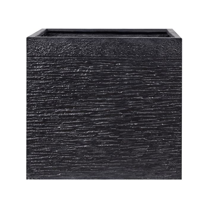 Flower Pot Fibre Clay Black 50 x 50 x 46 PAROS