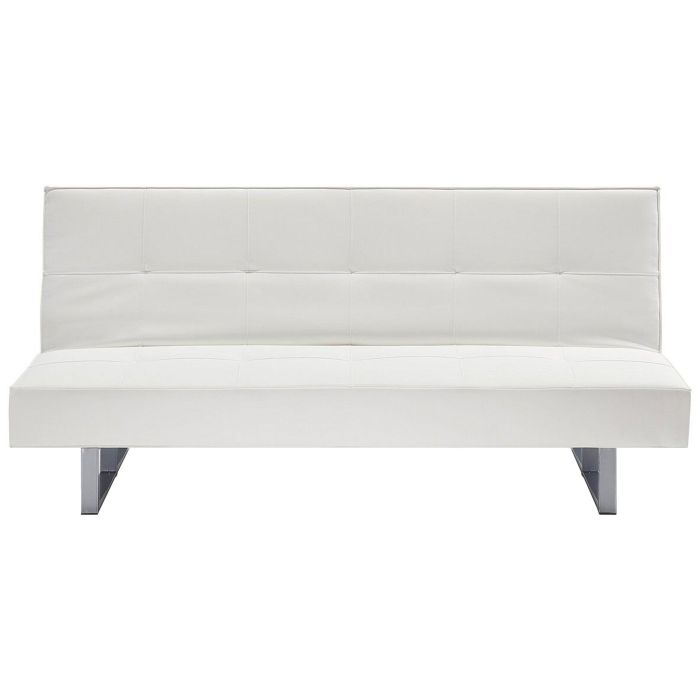 Faux Leather Sofa Bed White DERBY