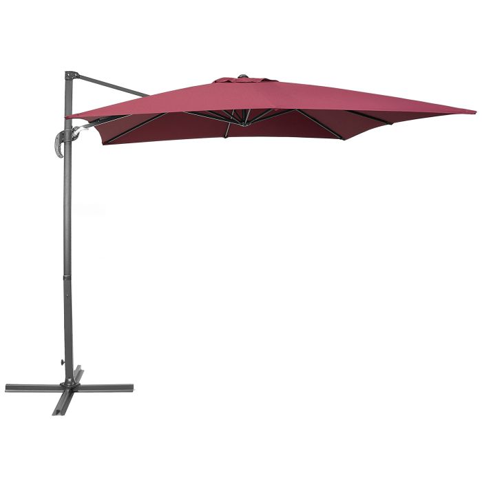 Cantilever Parasol 2.5 x 2.5 m Burgundy MONZA