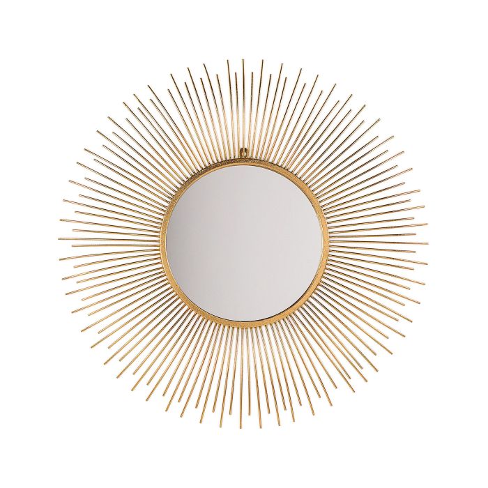 Metal Sunburst Wall Mirror 80cm Gold