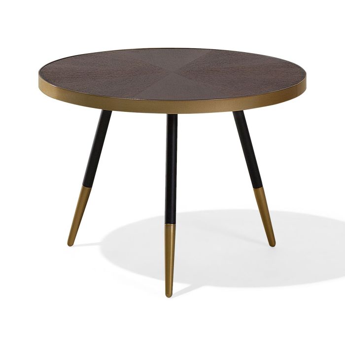Coffee Table Dark Wood with Gold RAMONA