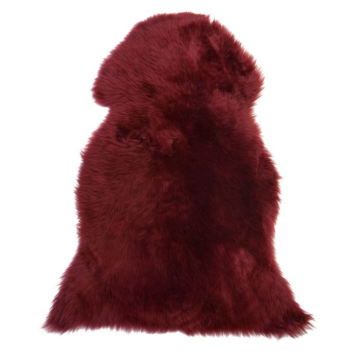 Sheepskin Rug Dark Red