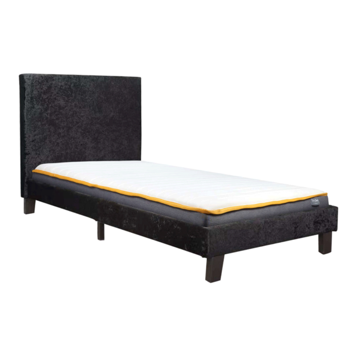 Birlea Berlin Black Crushed Velvet Bed Frame - Single 3ft