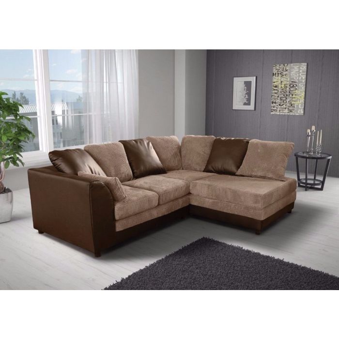 Benson Corner Sofa - Brown and Beige