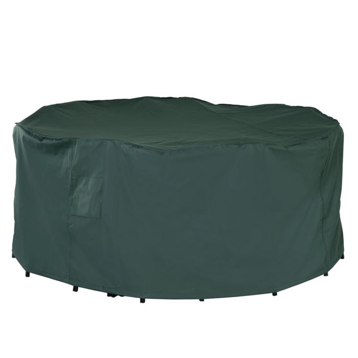 PVC Coated Large Round 600D Waterproof Outdoor Furniture Cover - Green
