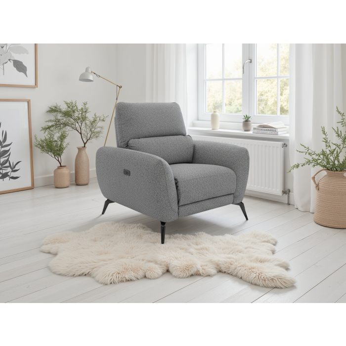 ESVIRO Fabric Electric Recliner Amrchair - Grey