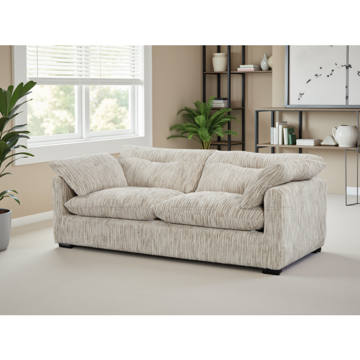 HAWKSTONE Fabric 3 Seater Sofa - Grey