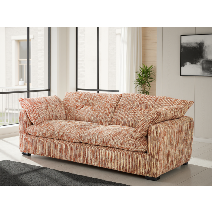 HAWKSTONE Fabric 3 Seater Sofa - Beige