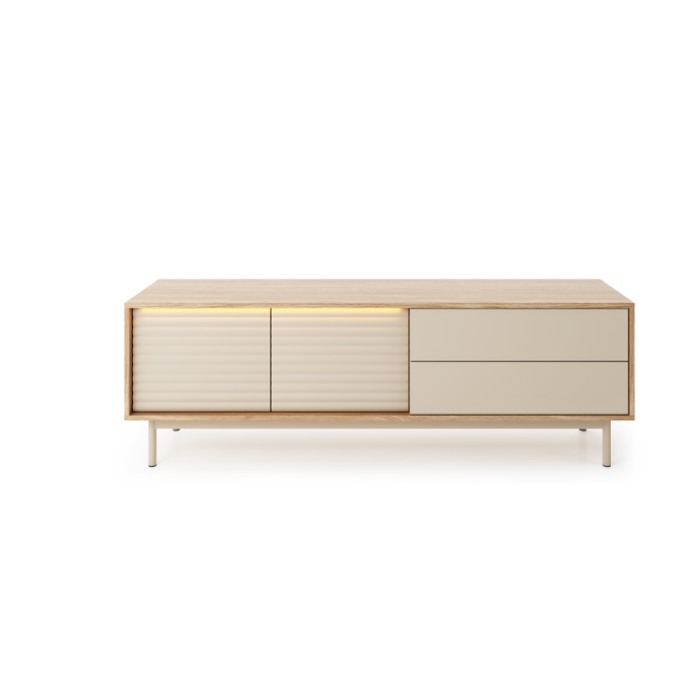 FINA TV Unit 160cm - Oak with Beige