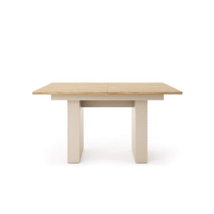 FINA Extending Dining Table 140cm - Oak and Beige