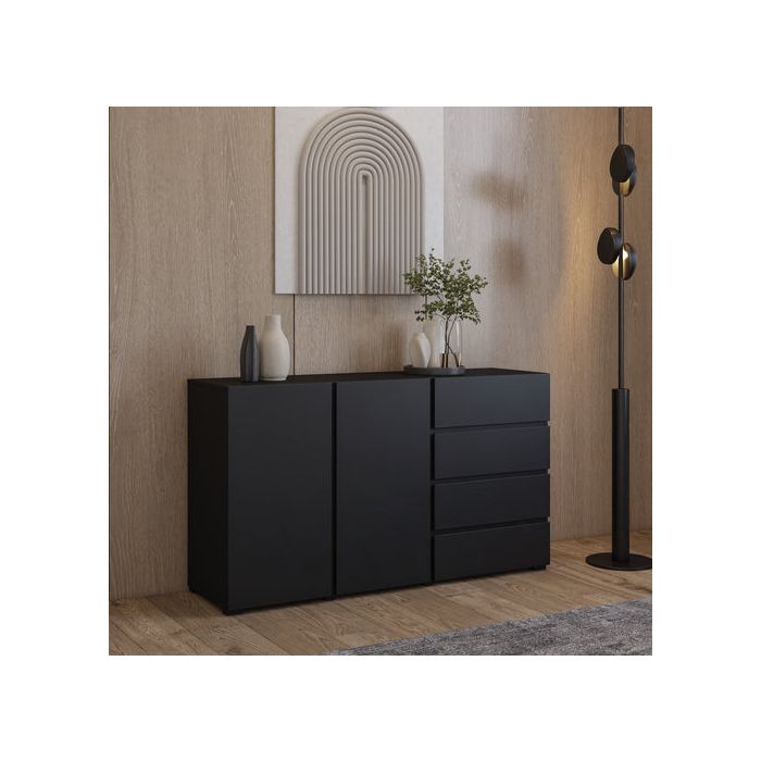SOREN Sideboard Cabinet 138cm - Black