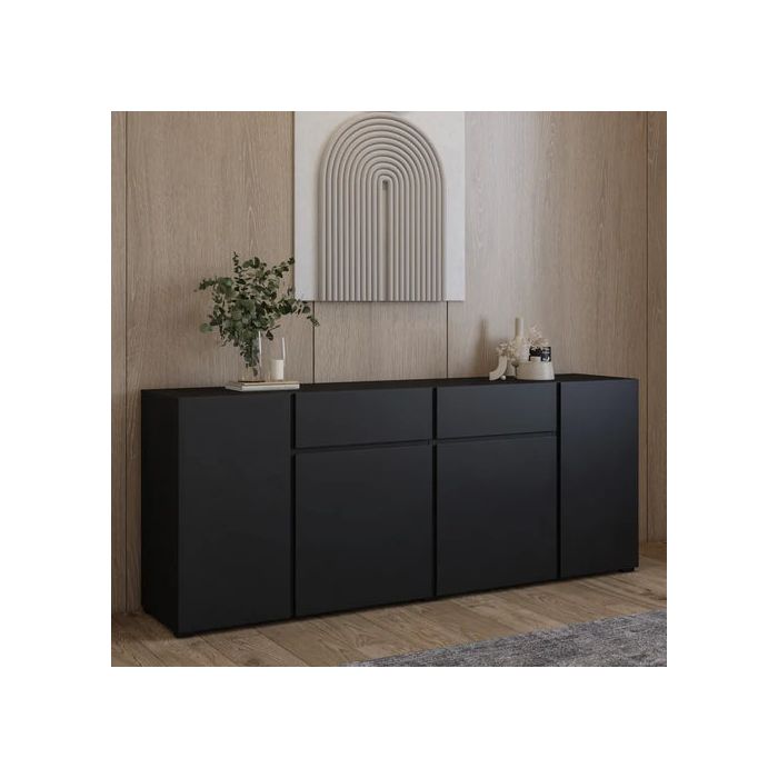 SOREN Sideboard Cabinet 195cm - Black