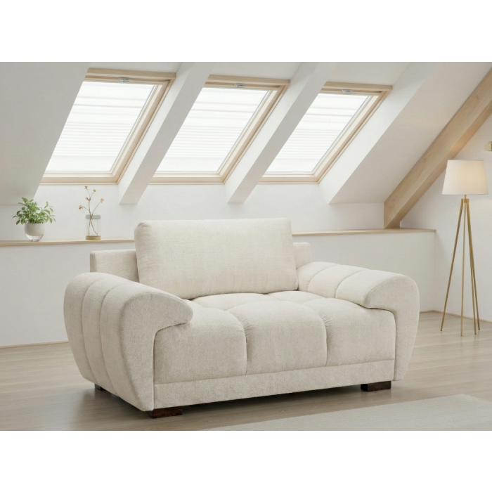 SUSAN Fabric Armchair - Cream