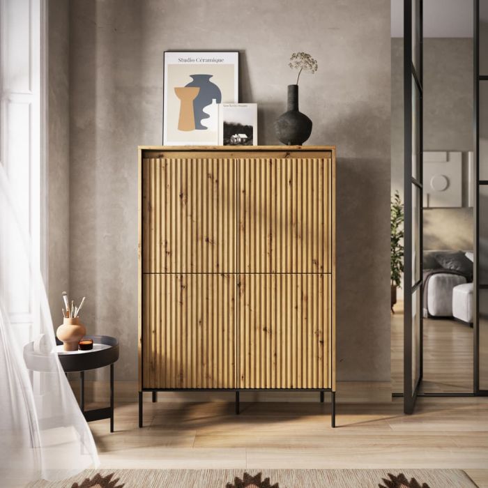 TRADESSA Highboard Cabinet - Beige
