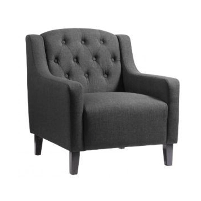 Luxury Redefined Escondido Stylish Decor Fabric Armchair Classic Comfortable in Grey