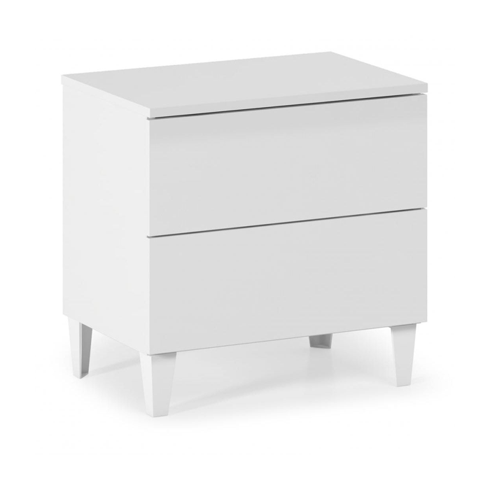 White Chest of Drawers - ADRIAN Small Chest  2 Drawers
