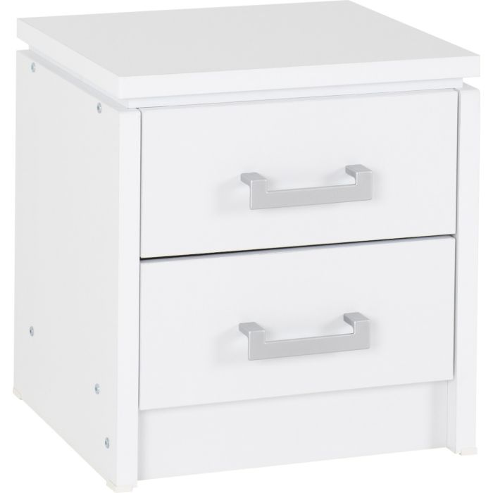 Charles 2 Drawer Bedside - White