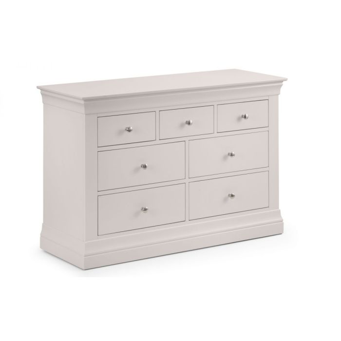 Clermont 4+3 Drawer Chest - Light Grey