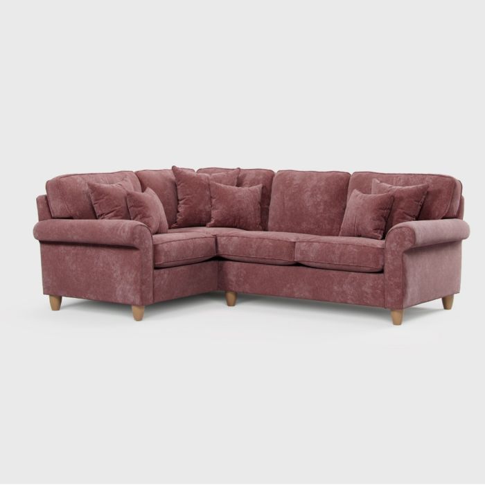 Corner Sofa - COASTAL Fabric 3 Seater Right Hand Facing - Deep Terra