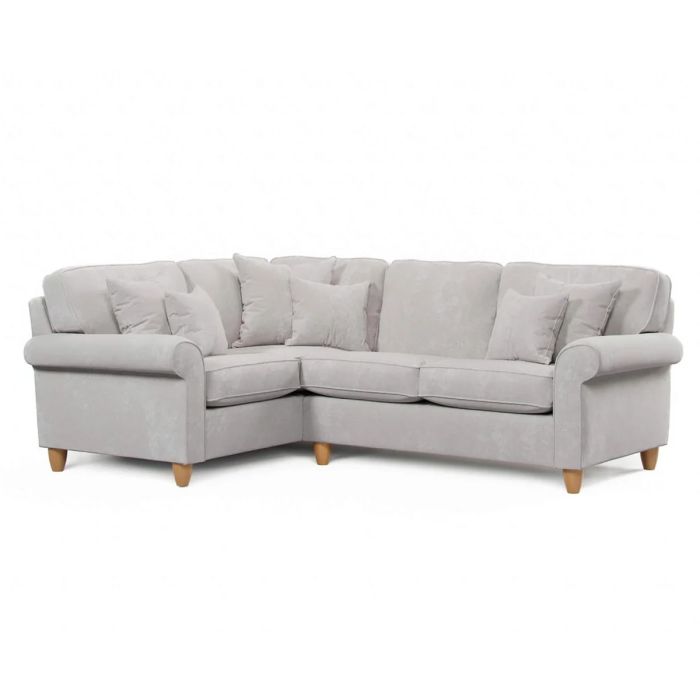 Corner Sofa - COASTAL Fabric 3 Seater Right Hand Facing - Pearl