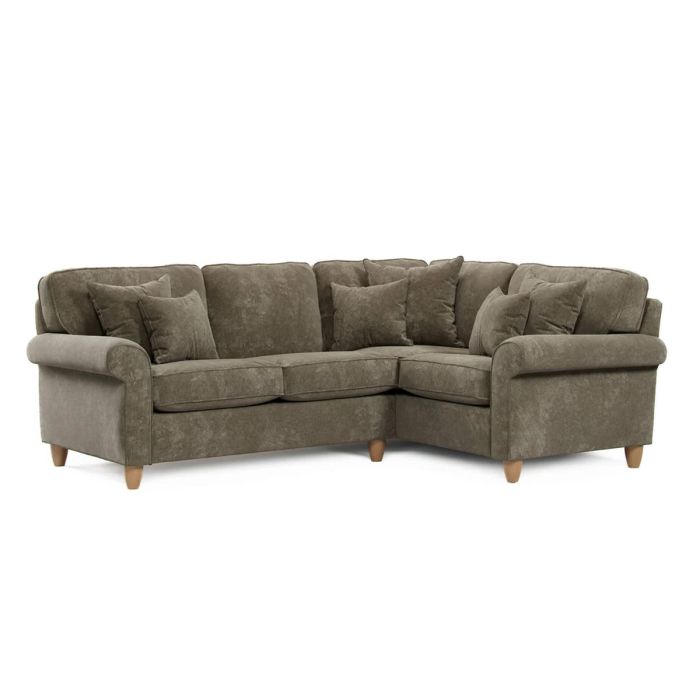 Corner Sofa - COASTAL Fabric 3 Seater Left Hand Facing - Winter Moss