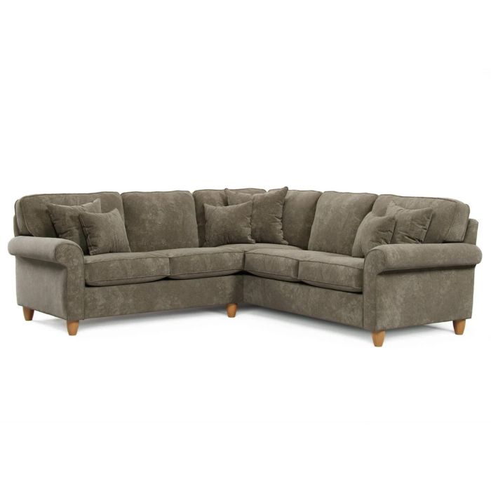 Corner Sofa - COASTAL Fabric 4 Seater Right Hand Facing - Winter Moss