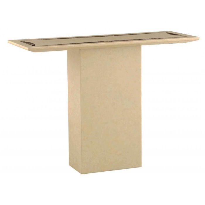 Fullerton Natural Stone Console Table Timeless Elegance in Marble Lacquer Finish - Rectangular