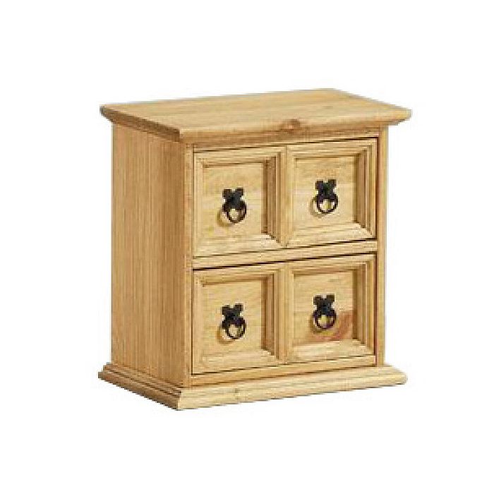 Pine Finish Chest of Drawers - CARLISLE VI Small Chest  4 Drawers