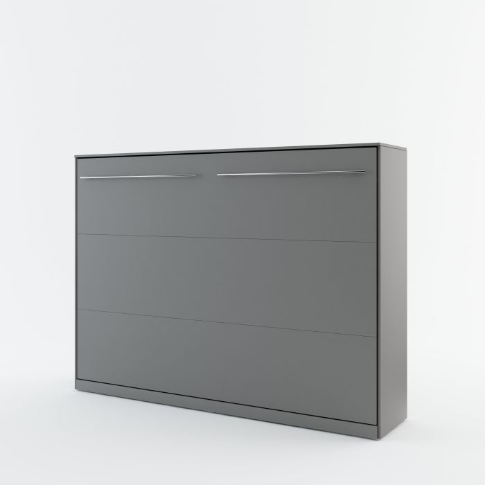 Classic Concept Horizontal Wall Bed 140cm - Grey Matt