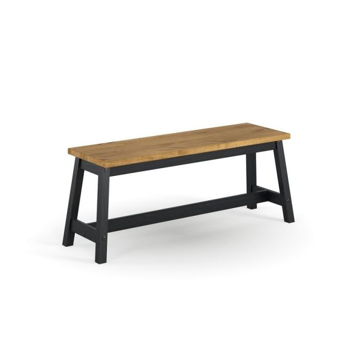 Black Corona live edge large dining bench
