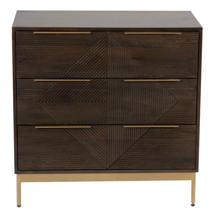 Zest Pine Finish Chest of Drawers - Large-sized, 3 Drawers