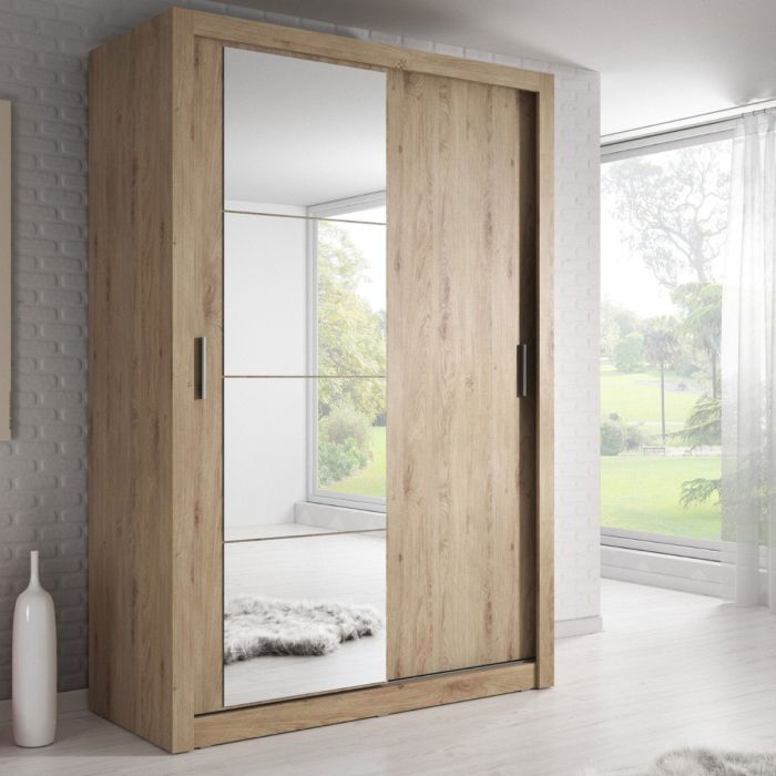 Artimas VI - 2 Sliding Door Wardrobe 120cm - Oak Shetland