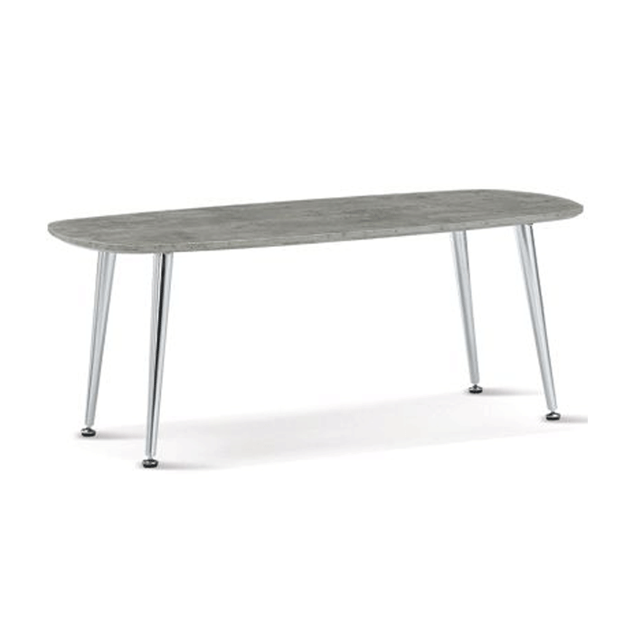 Winslow Elegance Stone Effect Coffee Table with Contemporary Chrome Legs