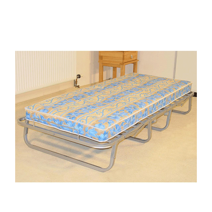 Puyallup Single Folding Bed Compact and Stylish Silver Metal Frame