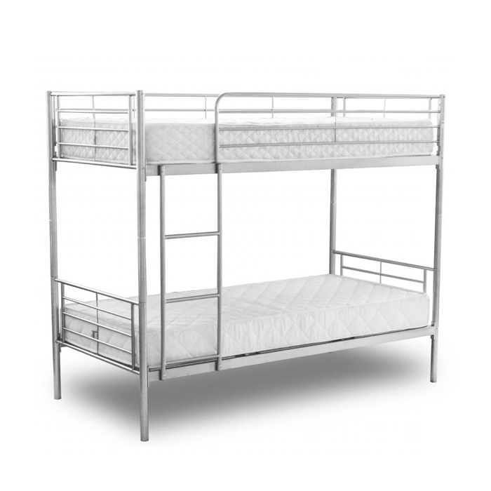 Lynmouth Metal Frame Bunk Bed Splits into 2 - Silver