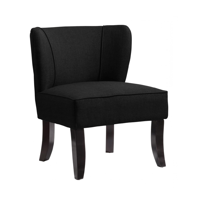 Dorchester Luxurious Black Fabric Chairs - Set of 2