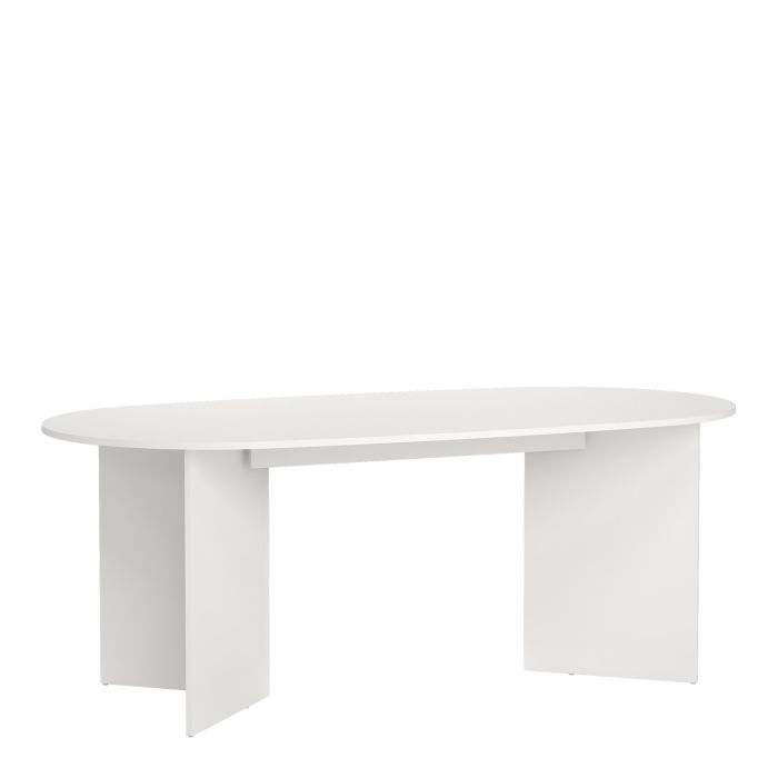 KINFOLK Oval Shape Large Dining Table - White