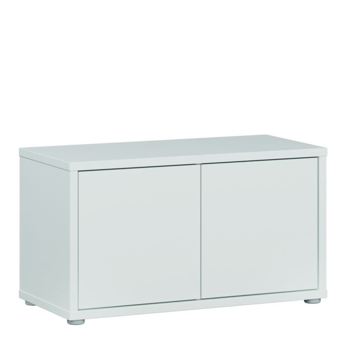 AVELINE Shoe Storage Bench with 2 Push to Open Doors - Light Grey