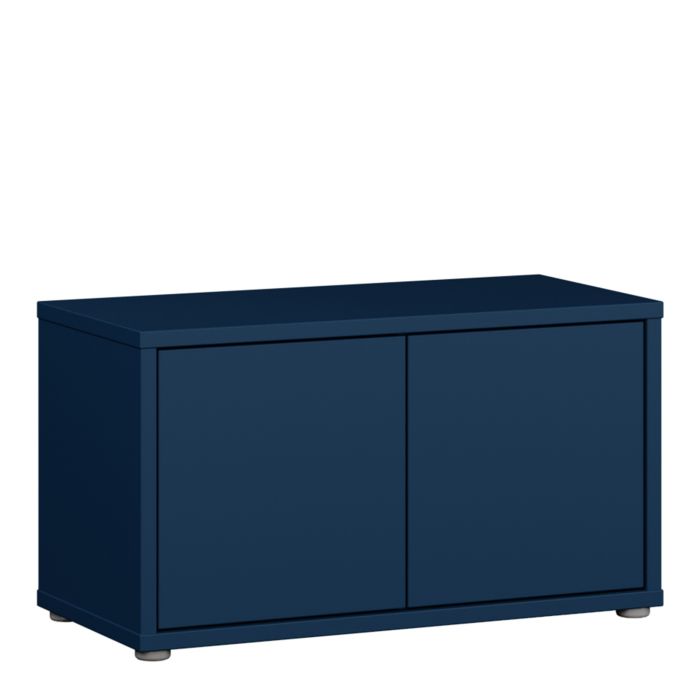 AVELINE Shoe Storage Bench with 2 Push to Open Doors - Night Blue